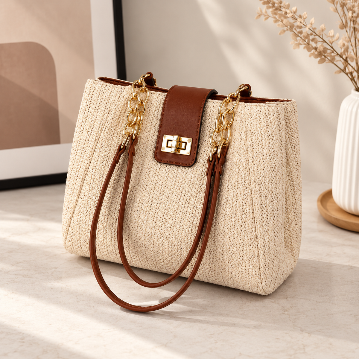 Bolso Riviera Chic – Diseño Trenzado Premium