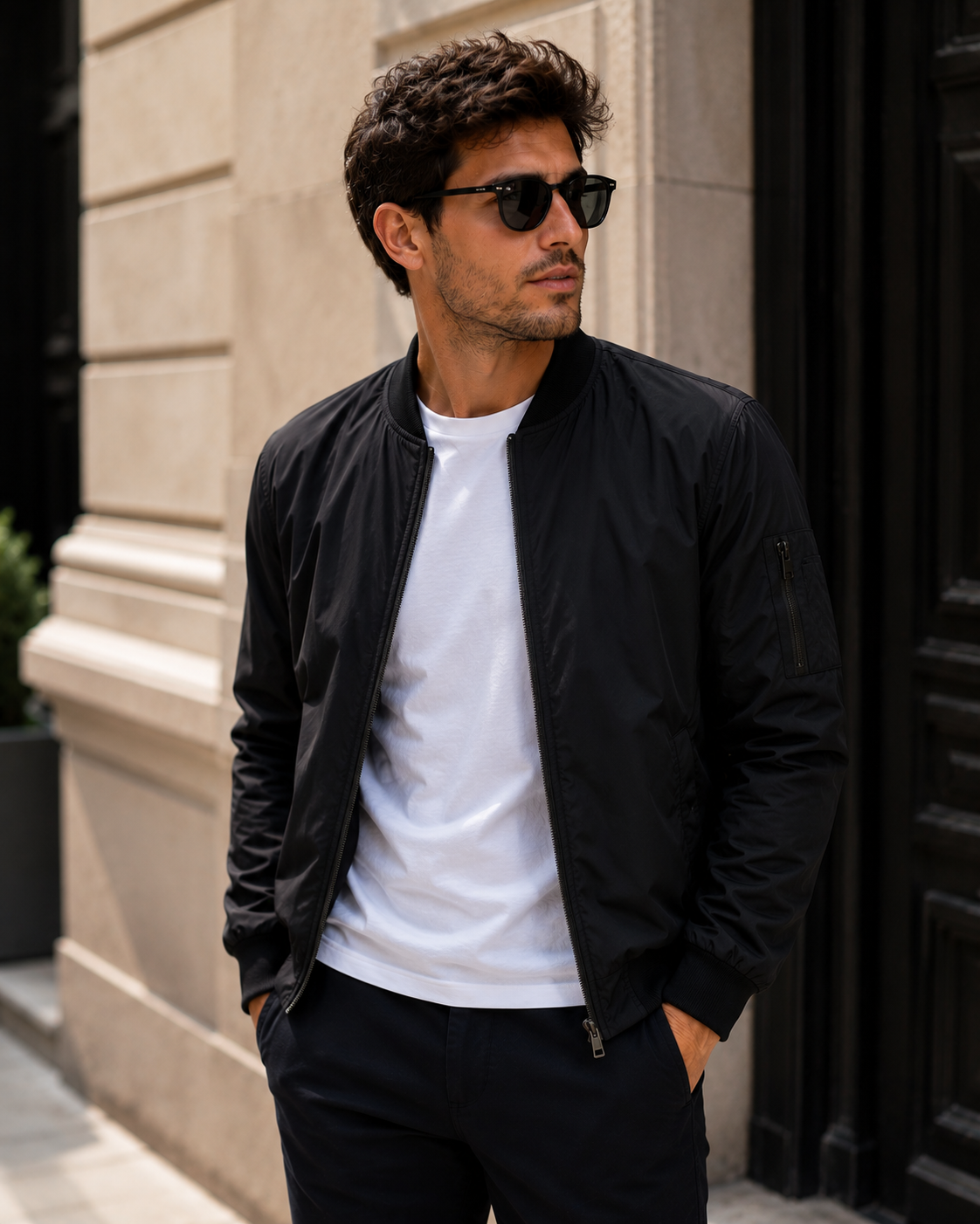 Chaqueta Clásica de Cremallera para Hombre