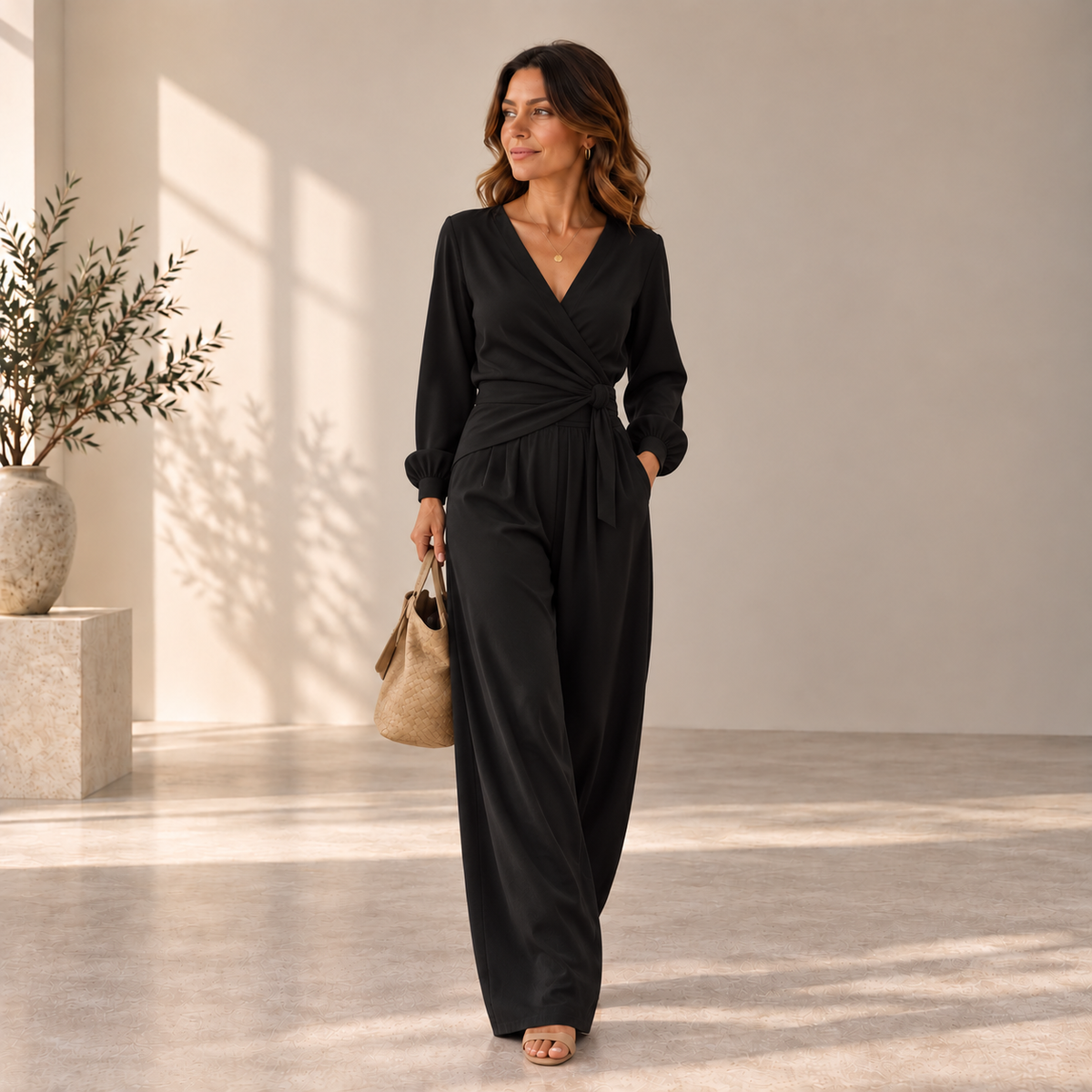 Conjunto Elisa | Blusa cruzada y pantalón fluido
