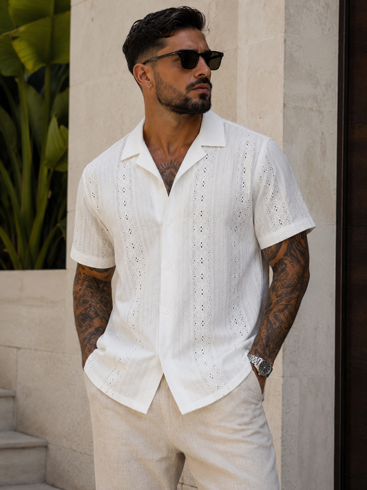 Camisa Coreana de Lino Premium