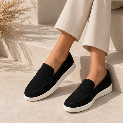 Mocasín Casual De Mujer Efecto Ante