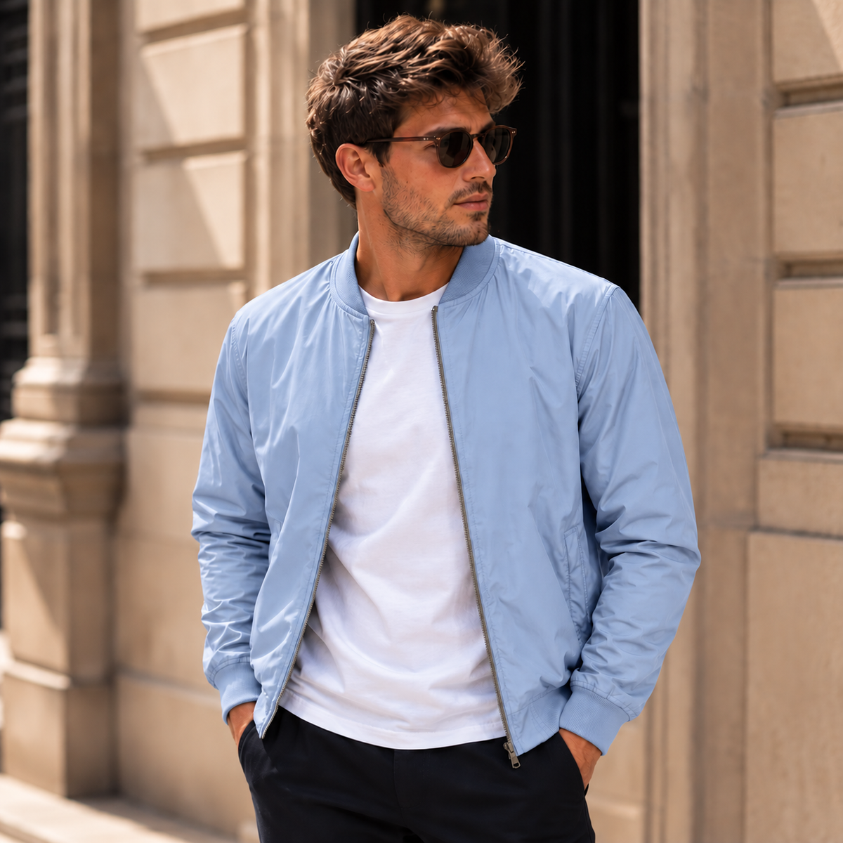 Chaqueta Clásica de Cremallera para Hombre