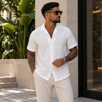 Camisa Coreana de Lino Premium