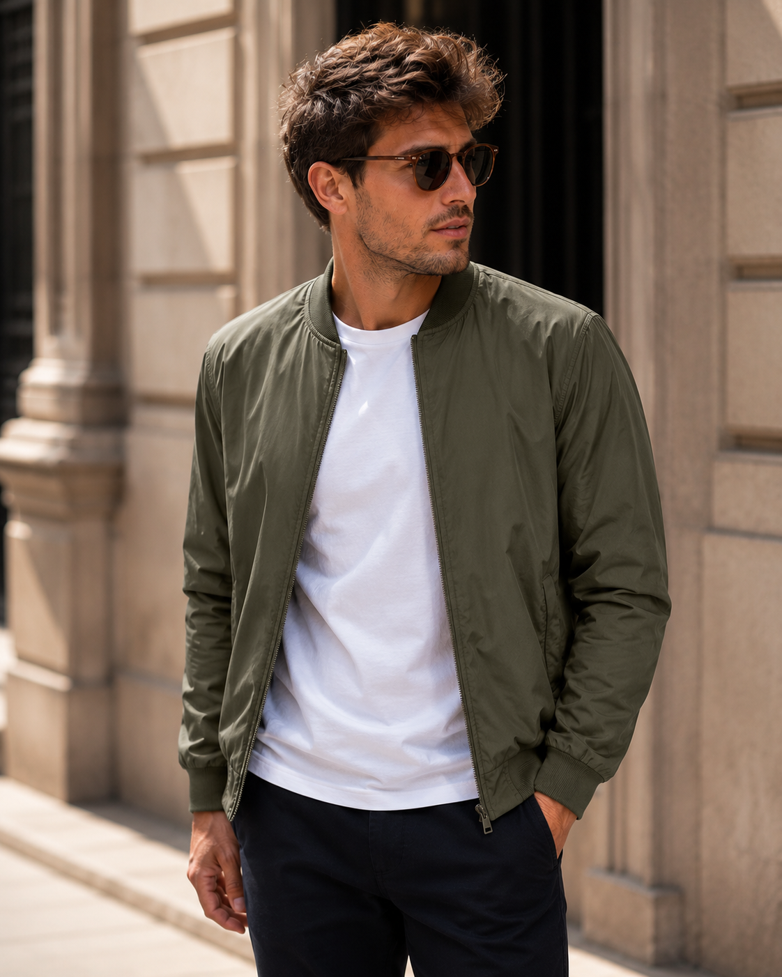 Chaqueta Clásica de Cremallera para Hombre