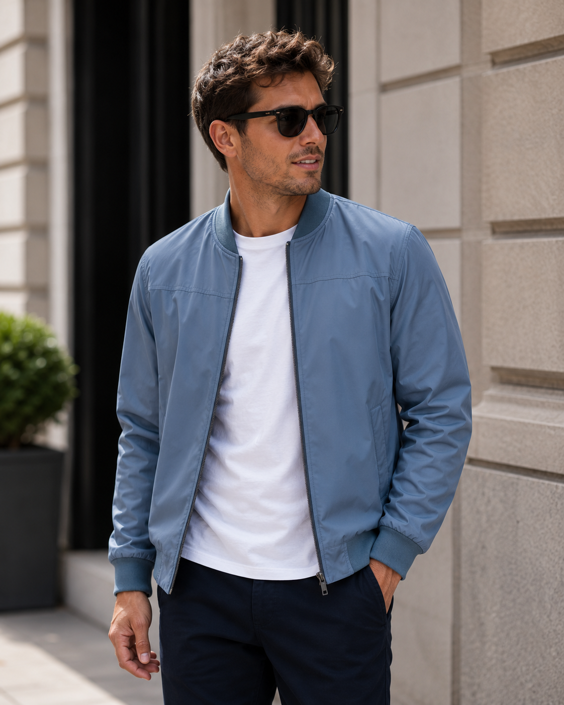 Chaqueta Clásica de Cremallera para Hombre