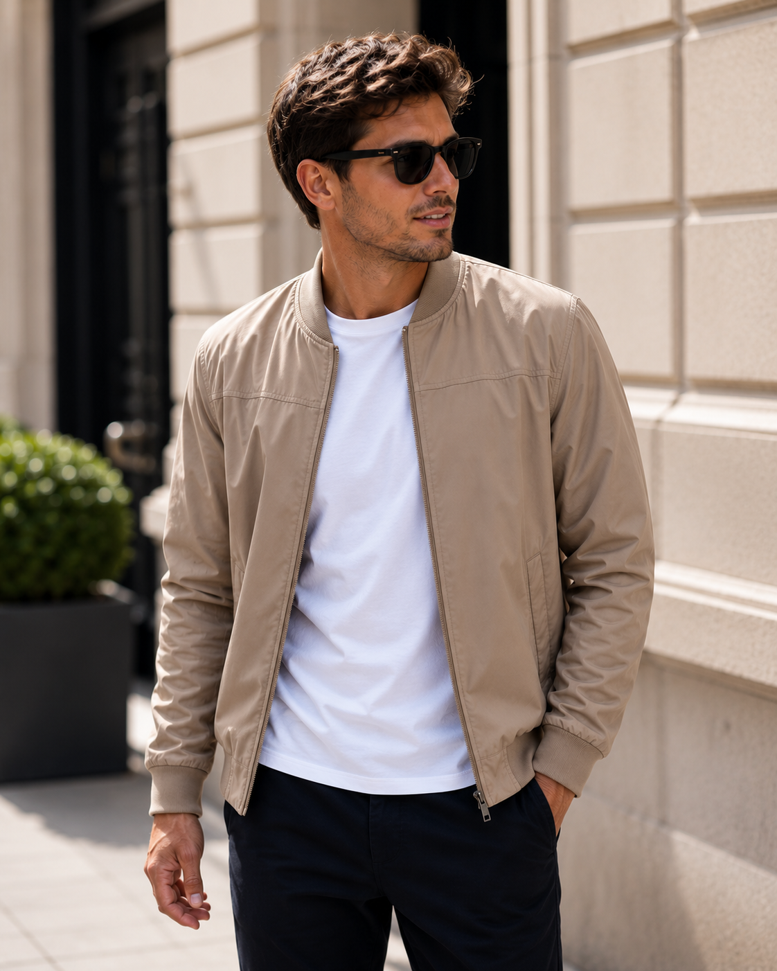 Chaqueta Clásica de Cremallera para Hombre