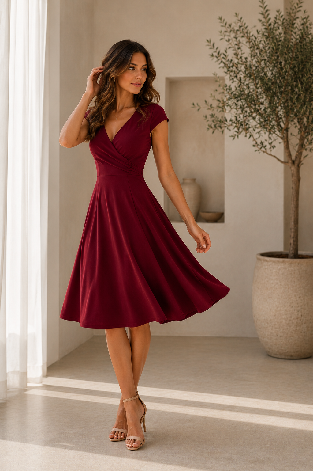 Vestido Burdeos Amélie