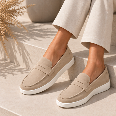 Mocasín Casual De Mujer Efecto Ante