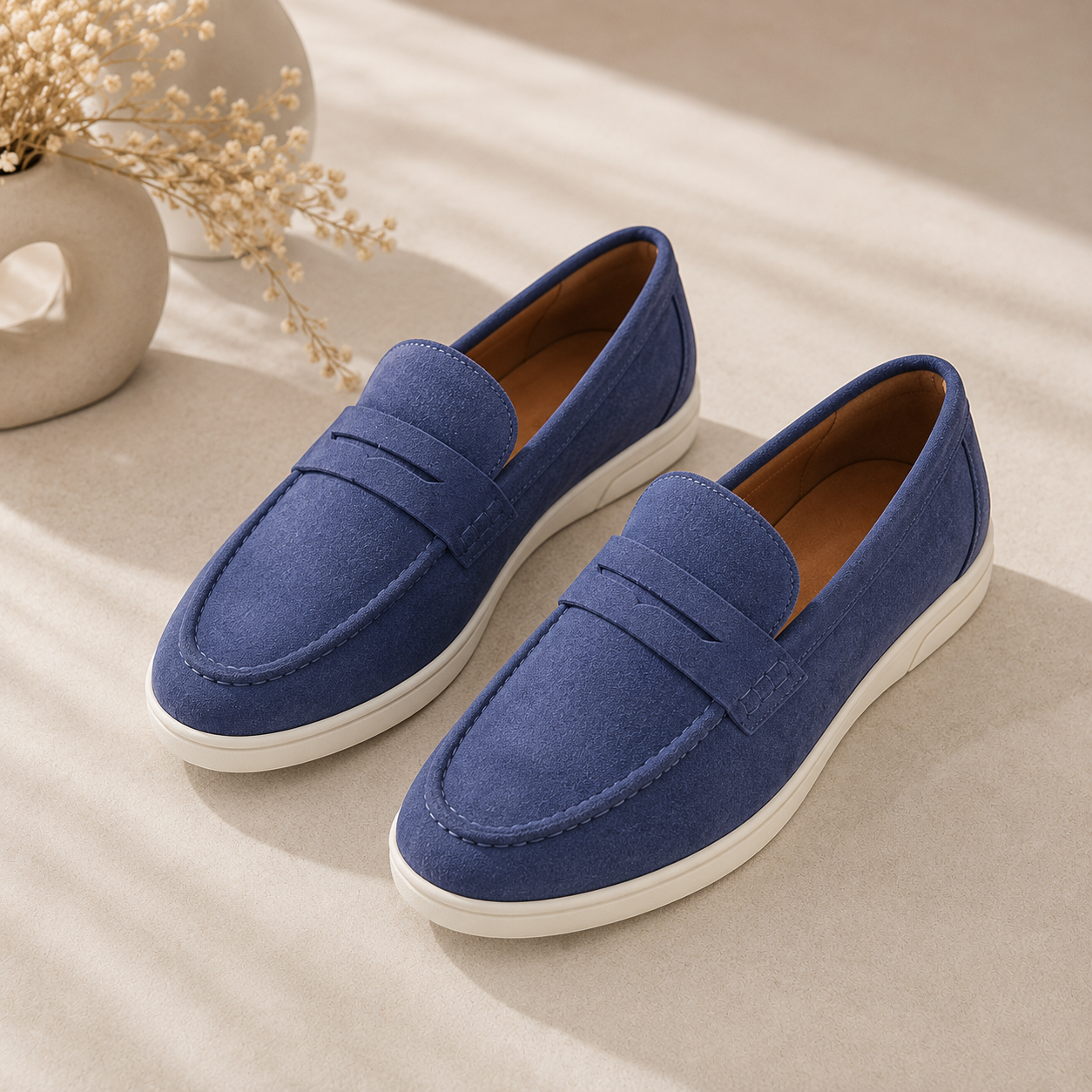 Mocasín Casual De Mujer Efecto Ante