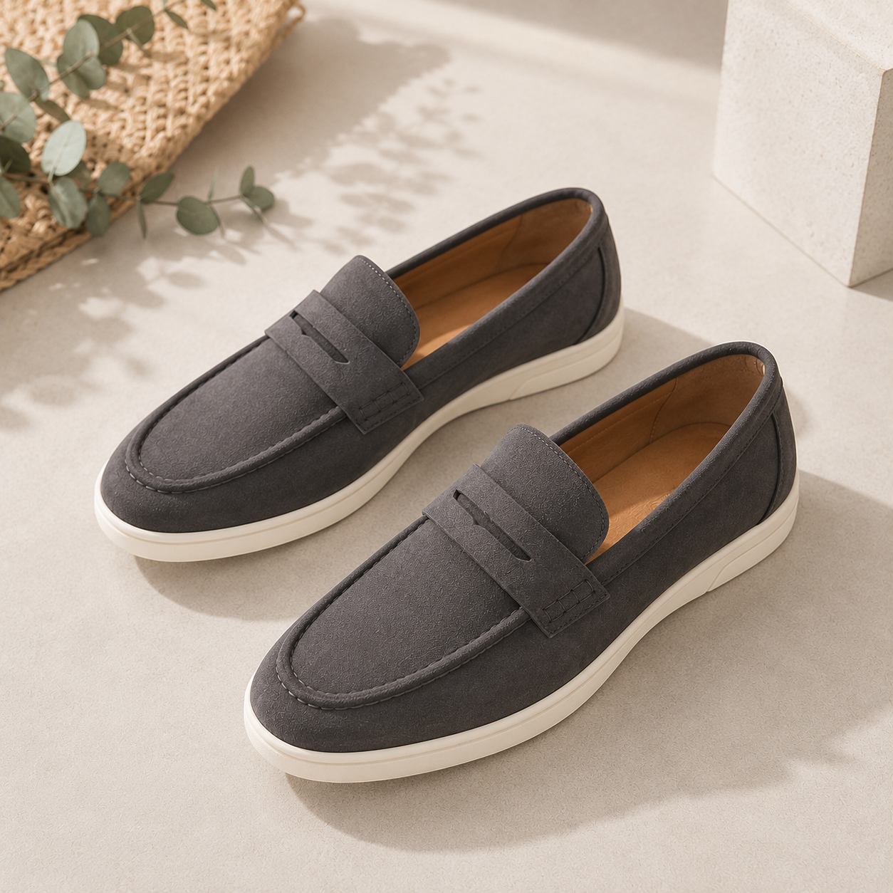 Mocasín Casual De Mujer Efecto Ante