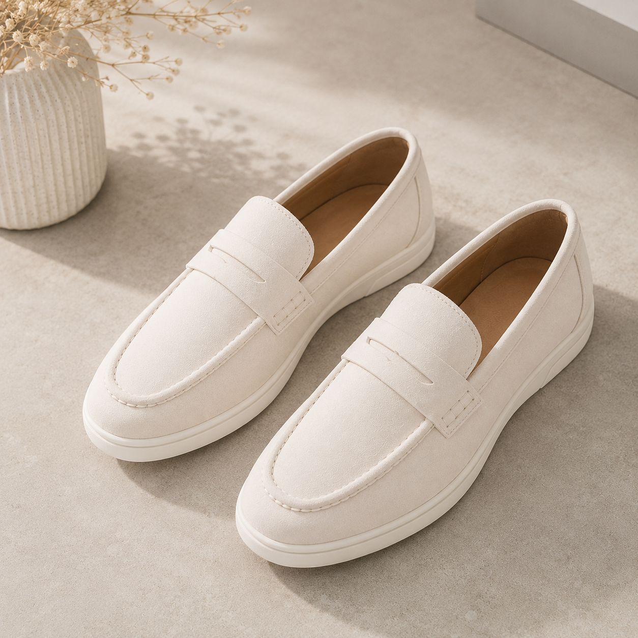 Mocasín Casual De Mujer Efecto Ante