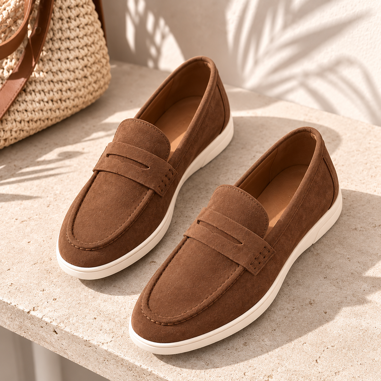 Mocasín Casual De Mujer Efecto Ante
